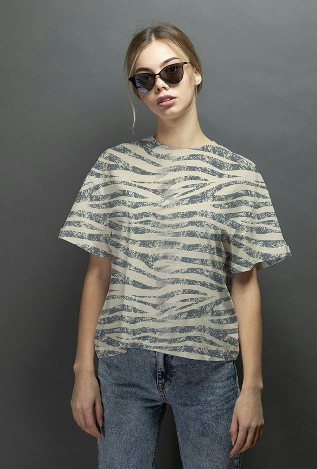 Zebra Beige Single Jersey