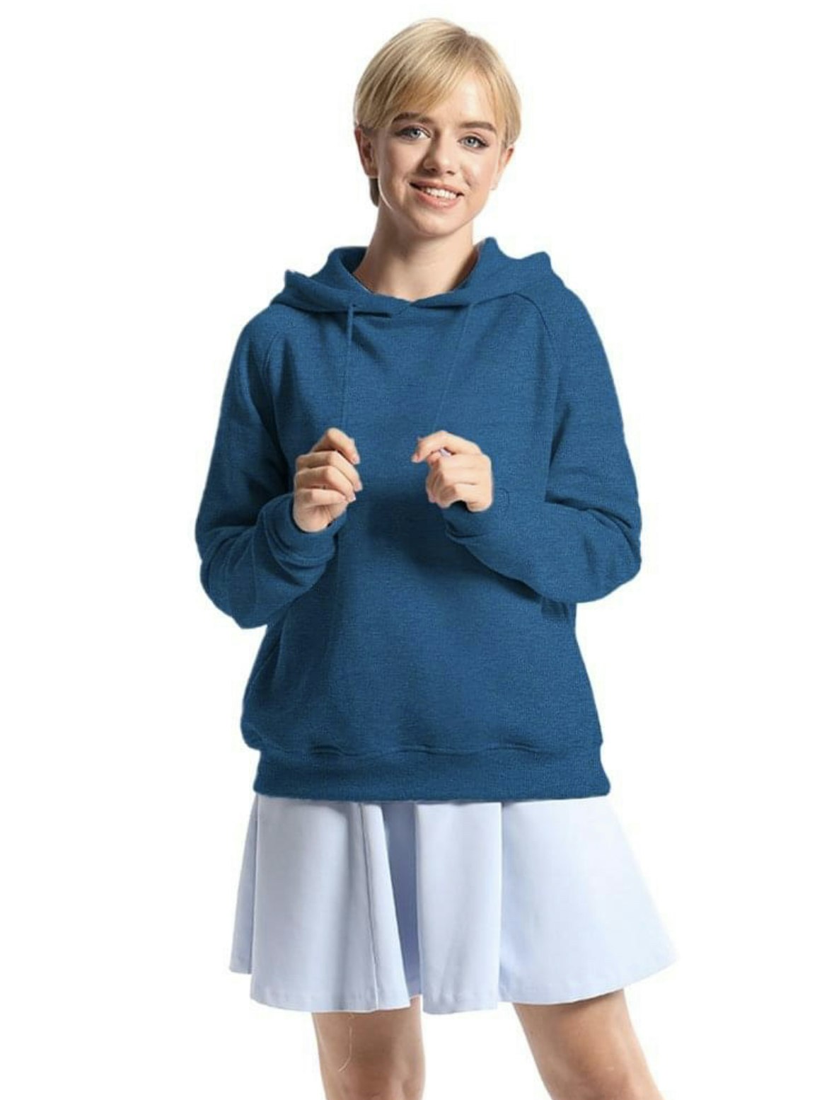Blå College French Terry med Fodrad baksida 71cm OUTLET