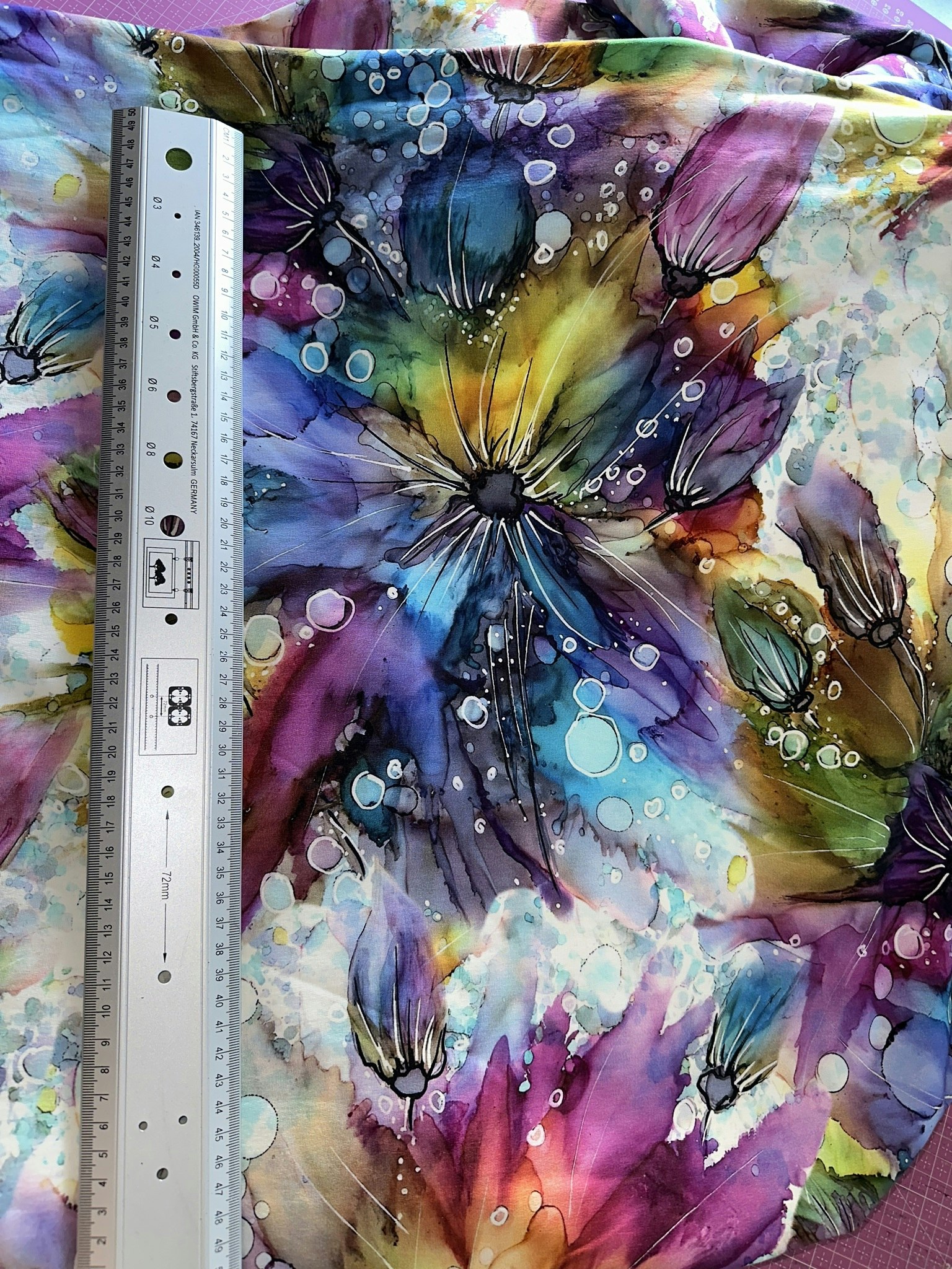 Blommor Abstrakt French Terry College