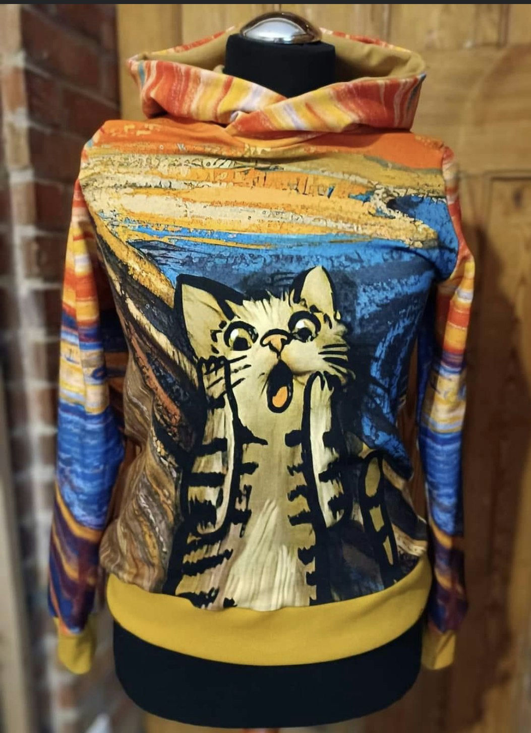 Panel katt tyg tyger