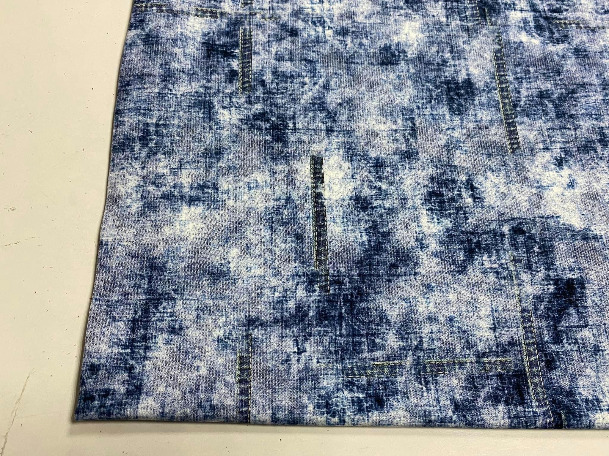 Tyg tyger French Terry college jogging öglad baksida jeans