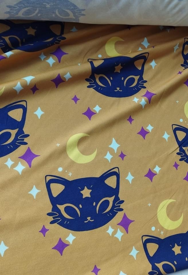 Tyg tyger trikå singel Jersey katt katter