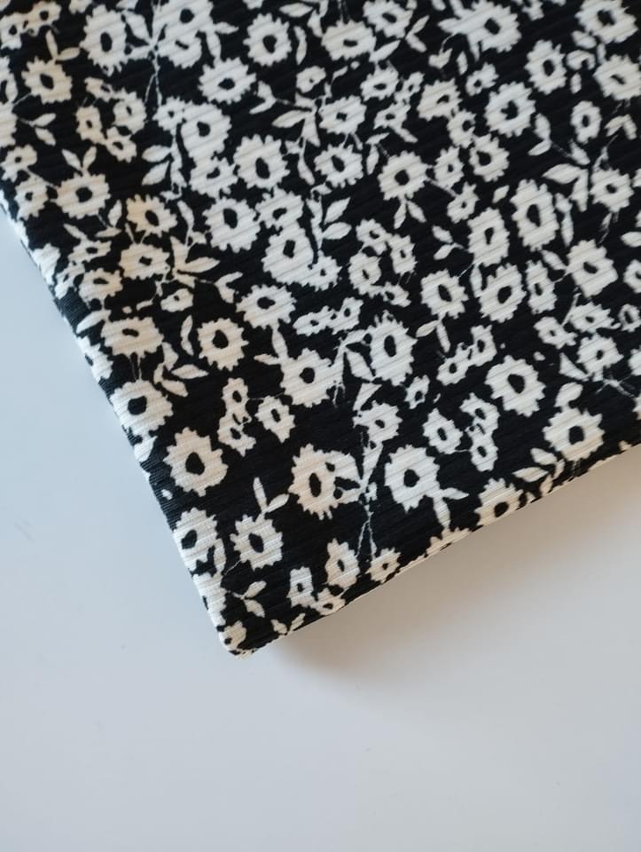 Tyg tyger blommor ribbad Jersey trikå singel Jersey