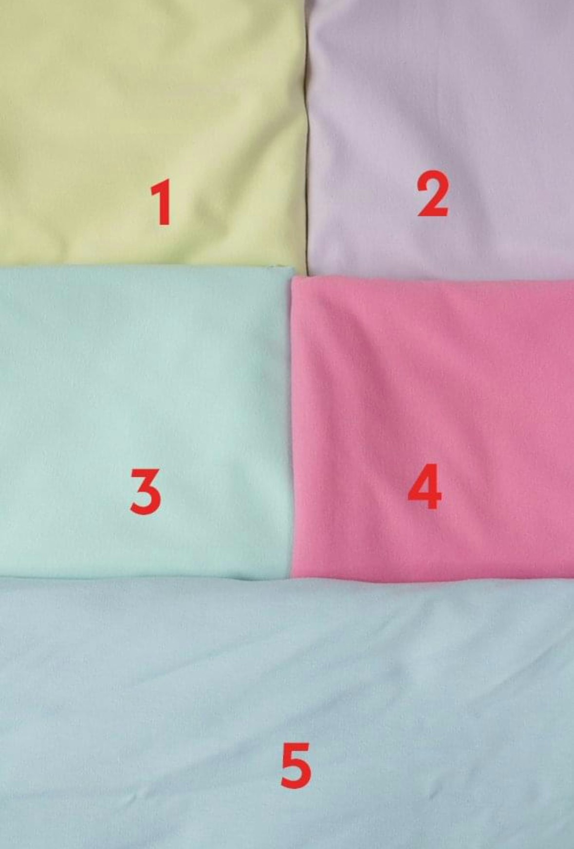 5 olika French Terry  OUTLET