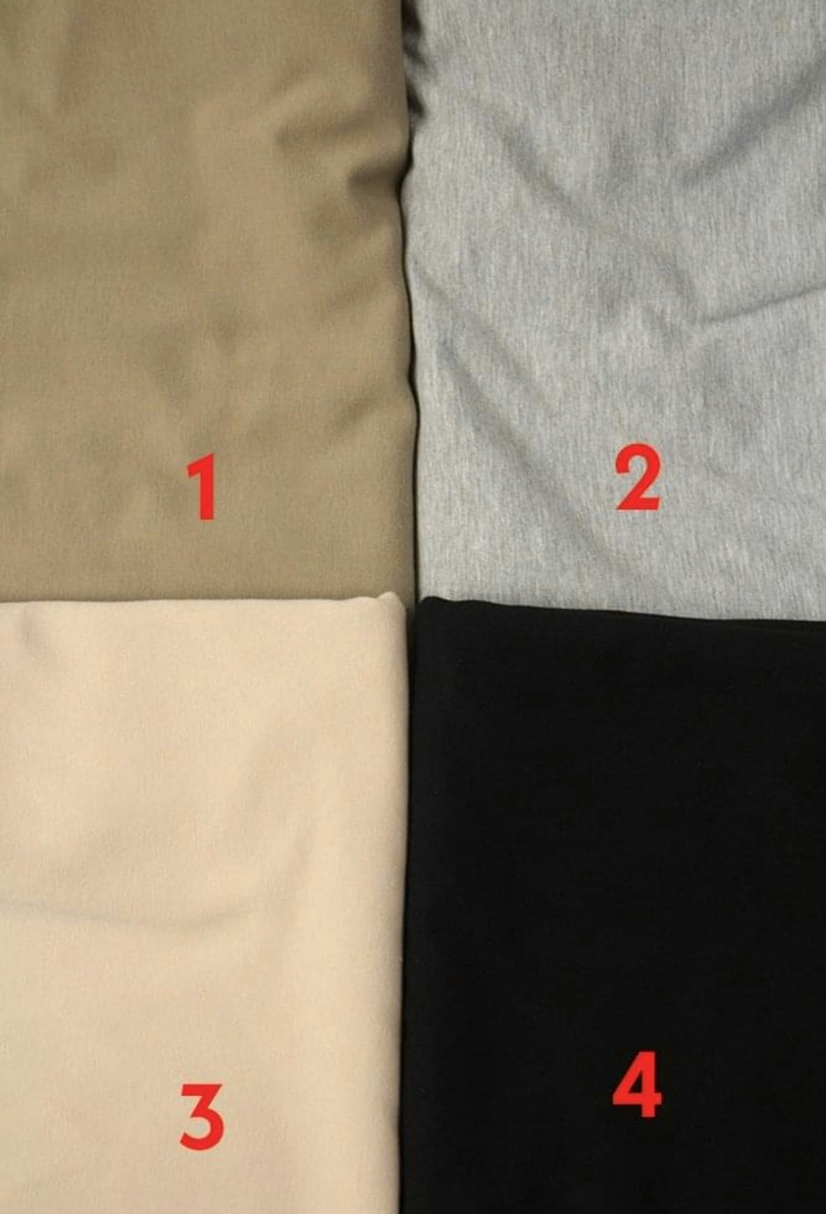 4 olika French Terry  OUTLET OEKO TEX