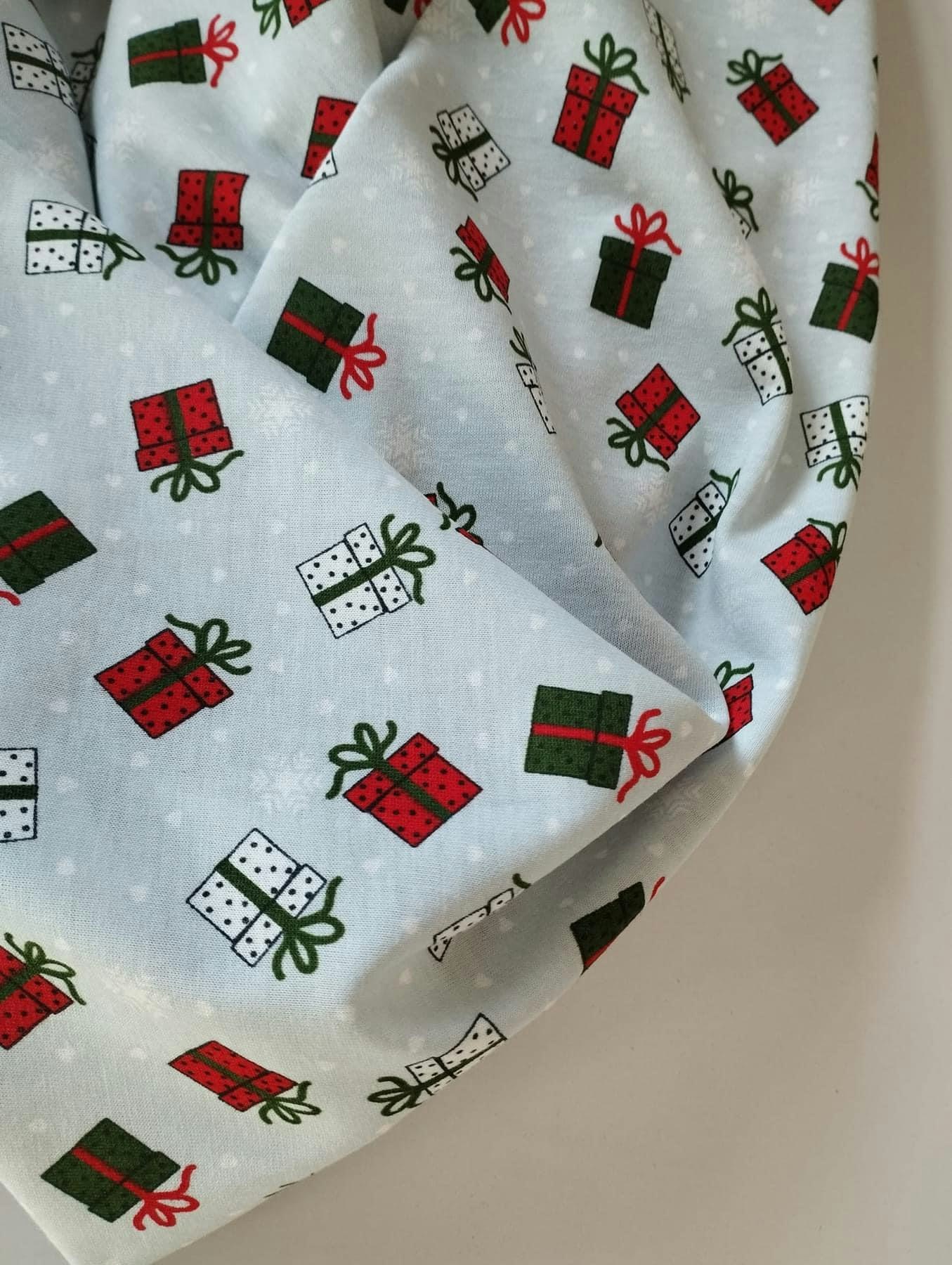 Tyg tyger trikå singel Jersey bomull jul julklapp present