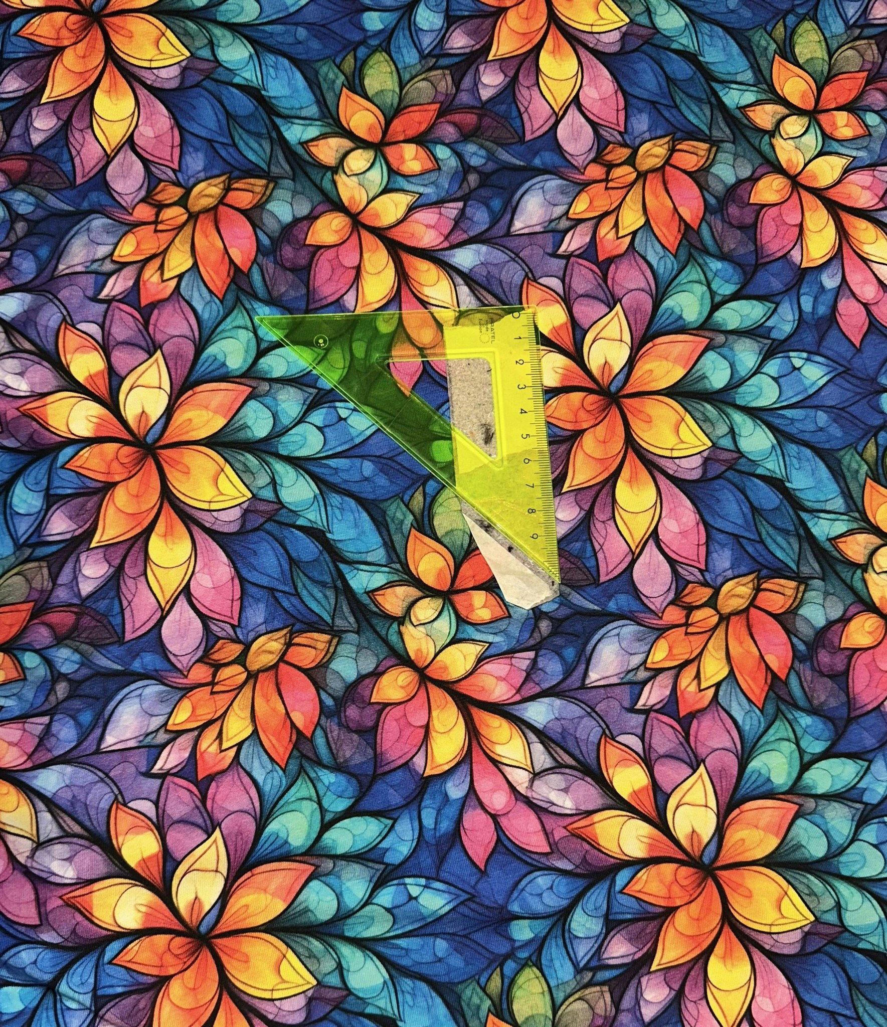 Blommor Abstrakt Jersey Trikå