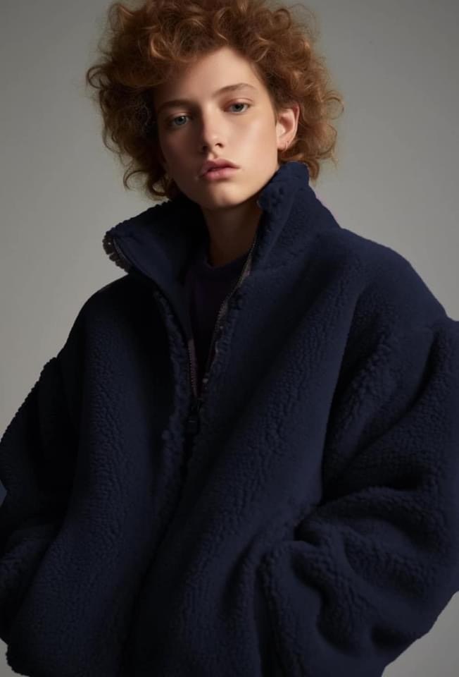 Teddy, Fluffig Mörkblå Outlet
