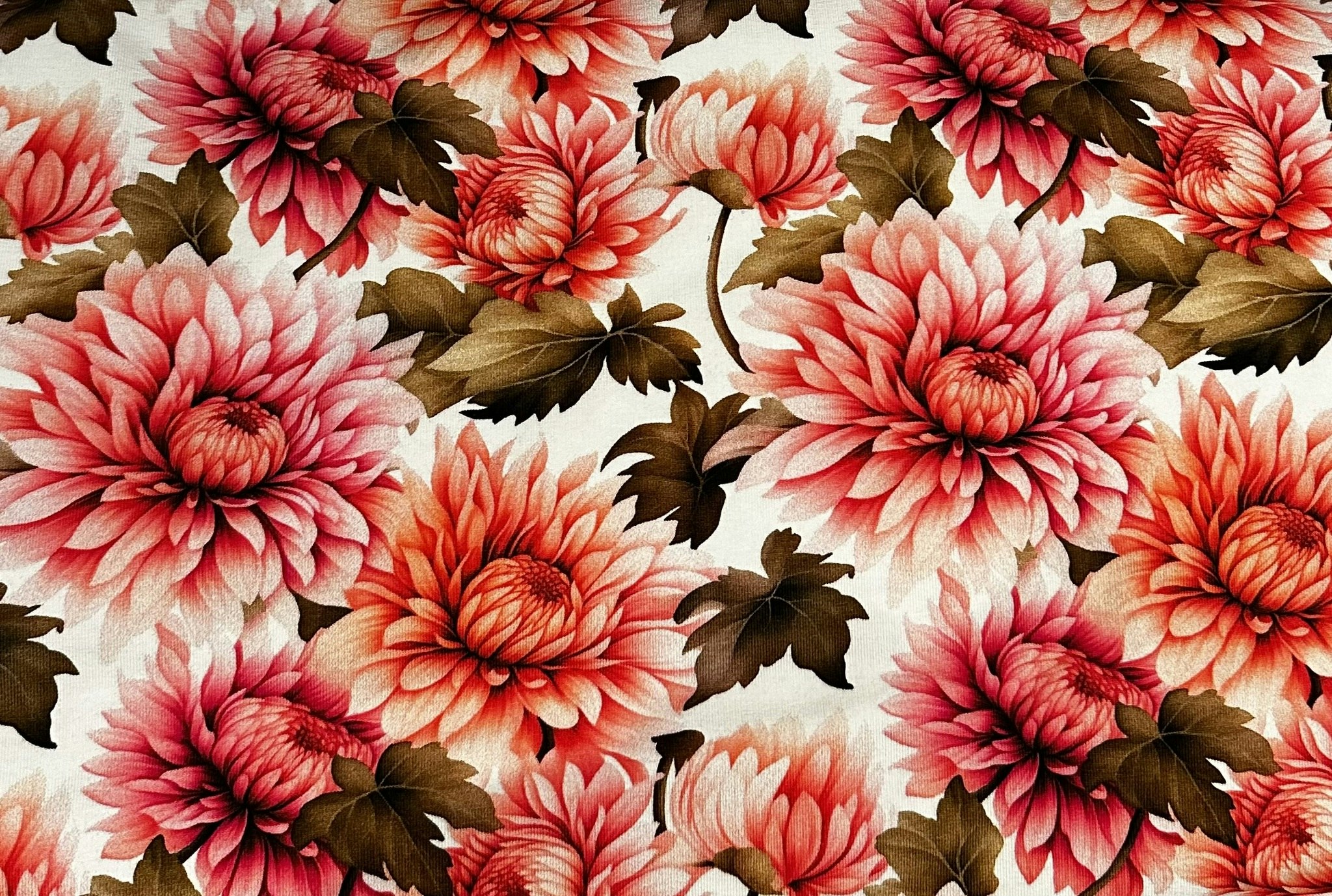 Tyg tyger French Terry college jogging öglad blommor röda