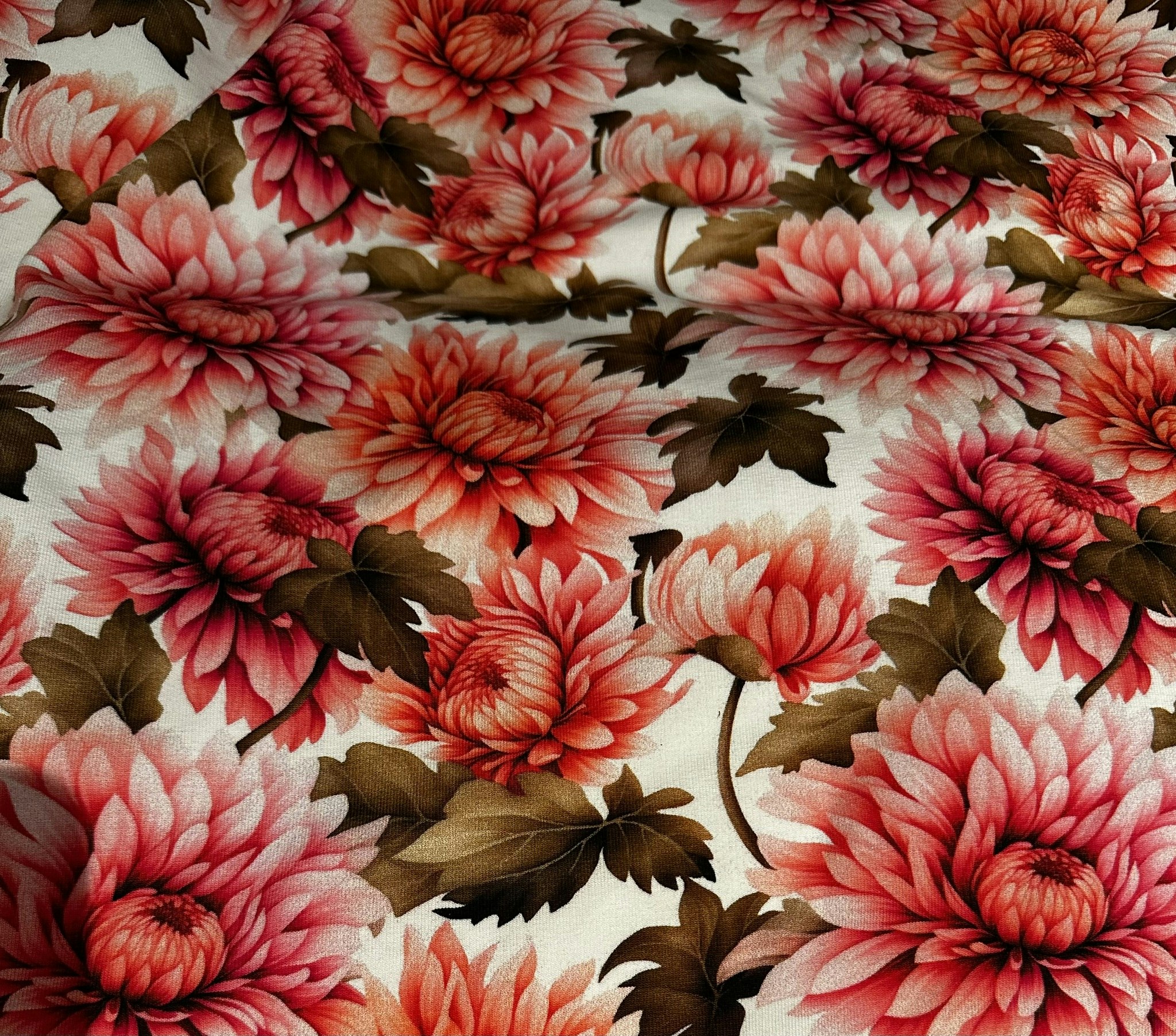 Röda Blommor College French Terry