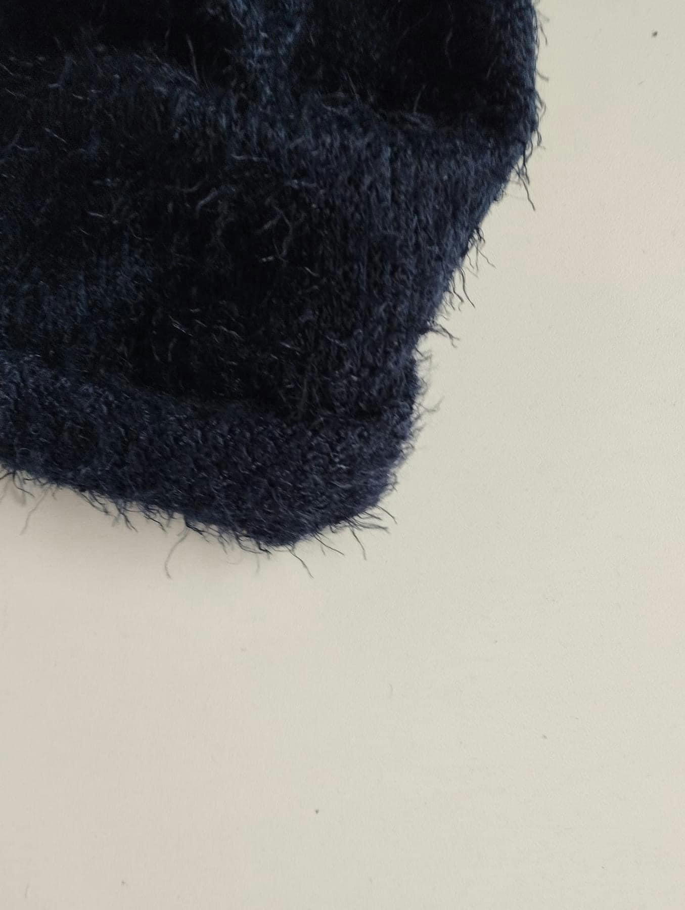 Teddy, Fluffig Mörkblå Outlet