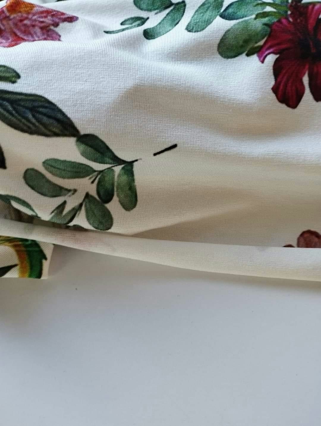 Fåglar Blommor Blad Jersey Viscose