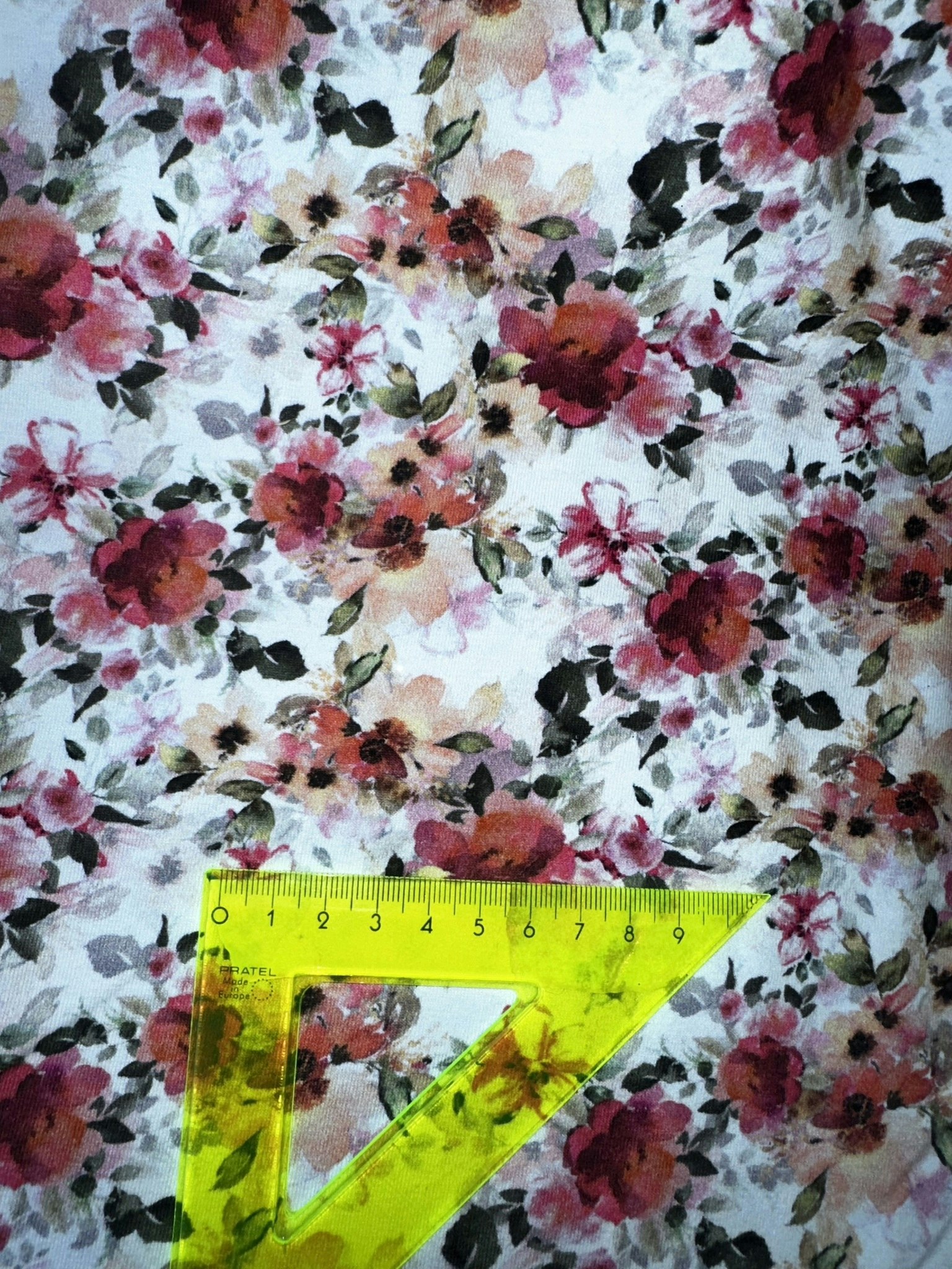 Blommor på Grå Single Jersey