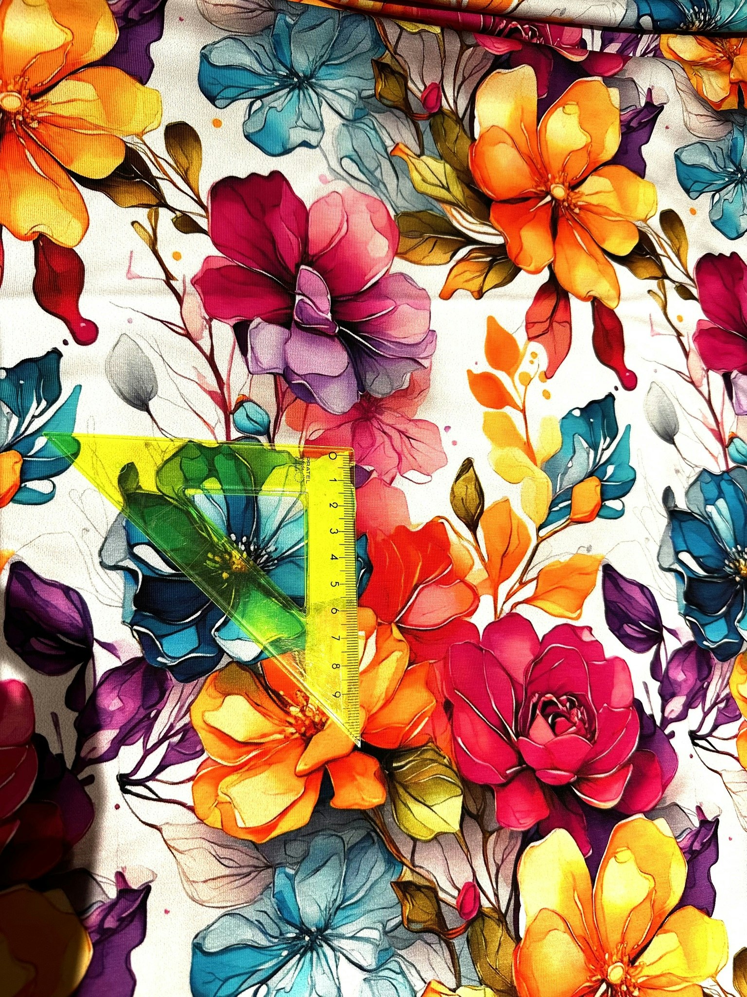 Blommor College French Terry