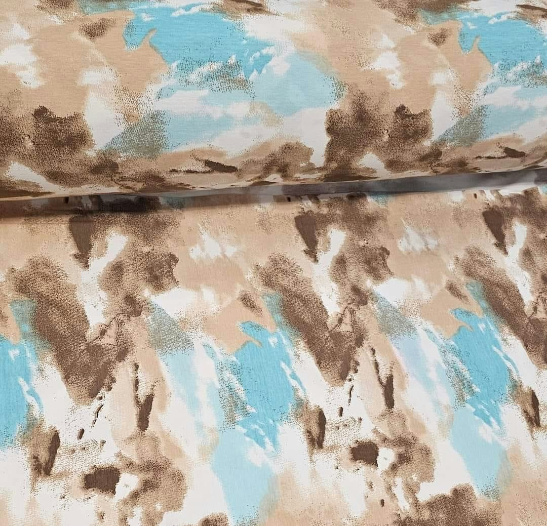 Tyg tyger French Terry college jogging öglad baksida batik