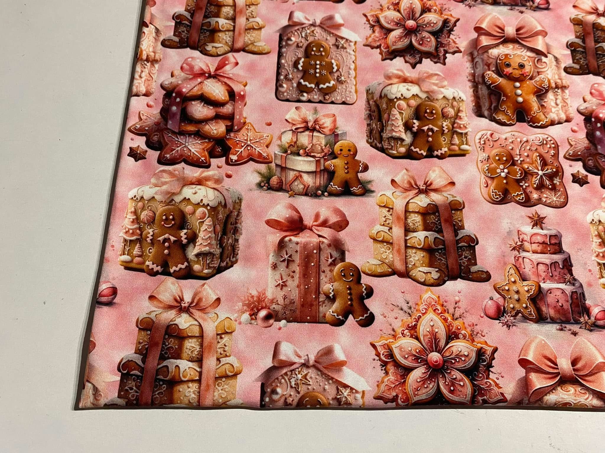 Tyg tyger jul pepparkakor Jersey trikå