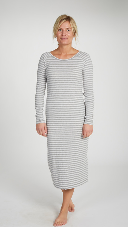 Marbäck - Nightgown - Grey Stripe