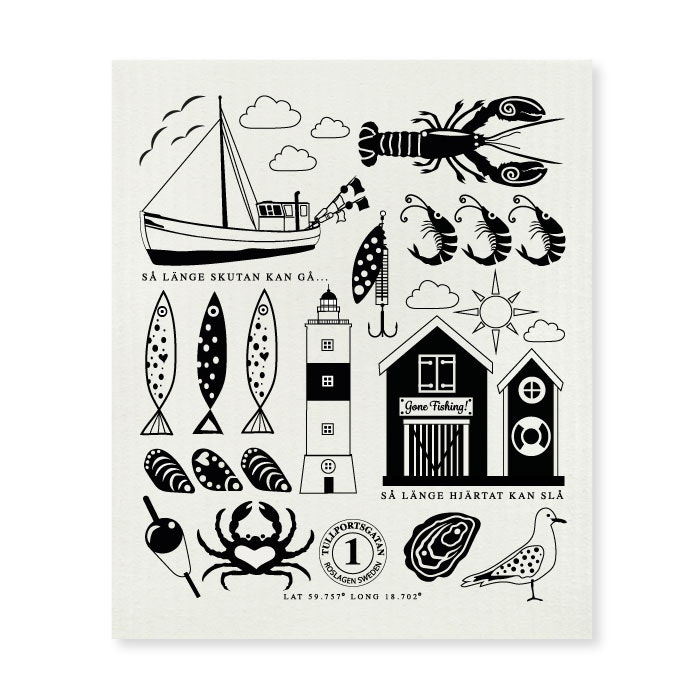 Dish cloth - Gone fishing!