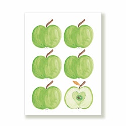 Litet kort - Gröna äpplen