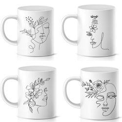 Mugg Lineart 4-pack