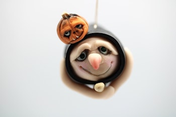 Flygande halloween-kärring