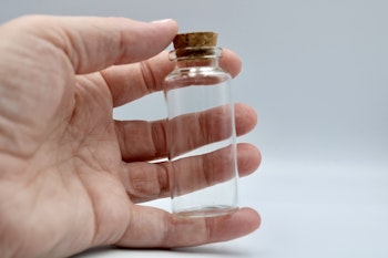Glasflaska miniatyr 75 mm x 30 mm