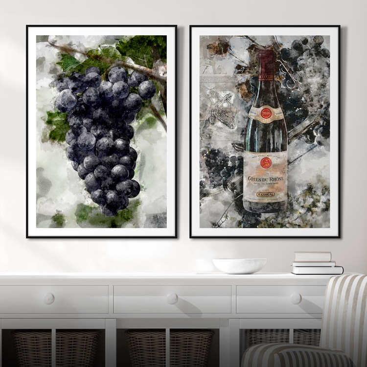 Wine Artwork Art Print
