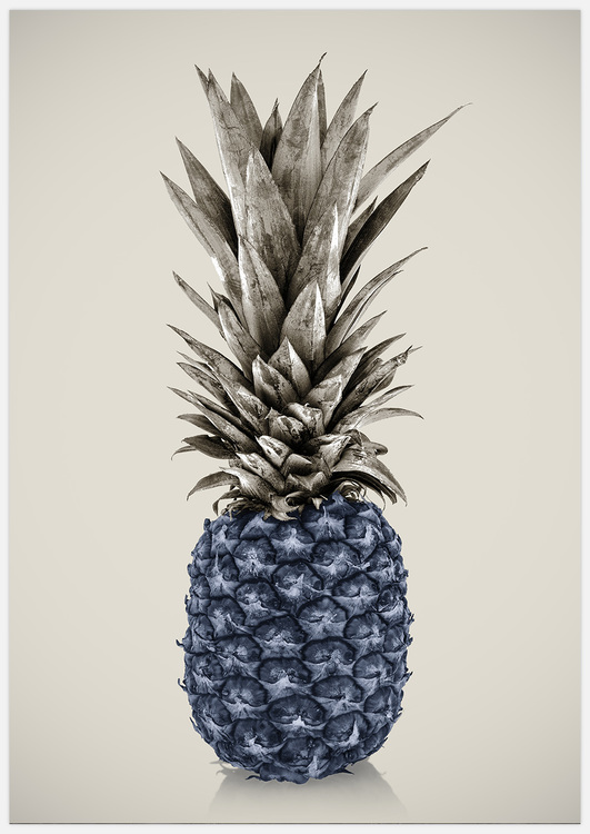 Blue Pineapple Art Print