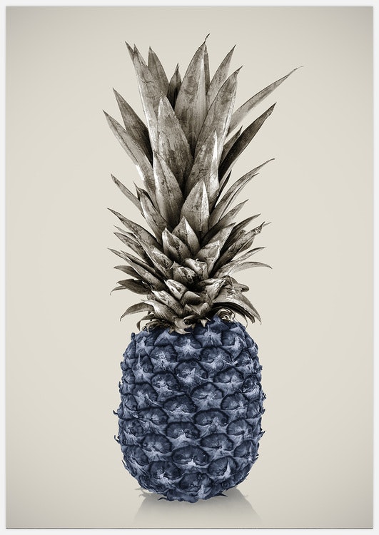 Blue Pineapple Art Print