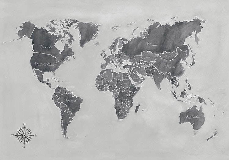 World Map Canvas Print