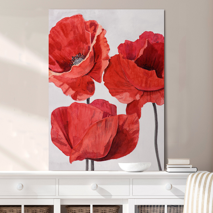 Painted Poppies 2 Canvas Print