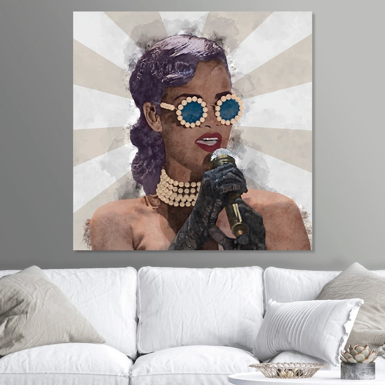Pop Art Rihanna Canvas Print