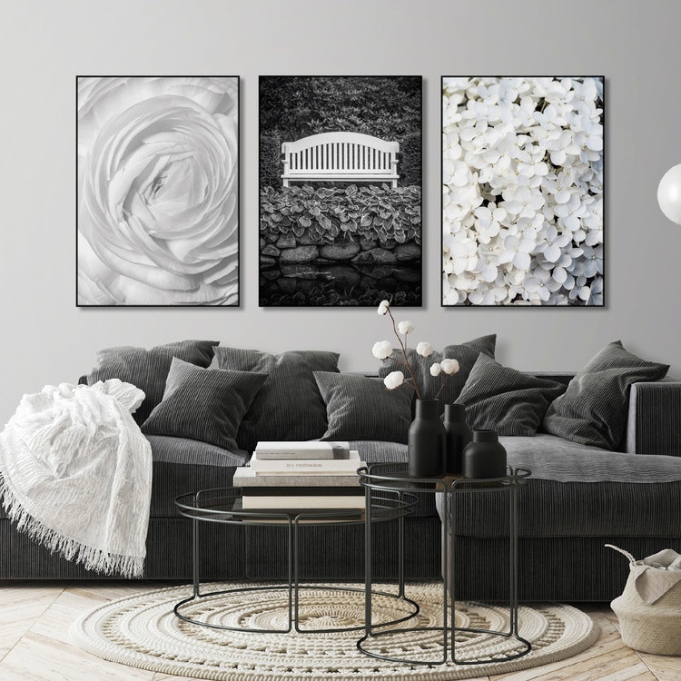 Gallery Wall White Flowers – Fine Art Prints