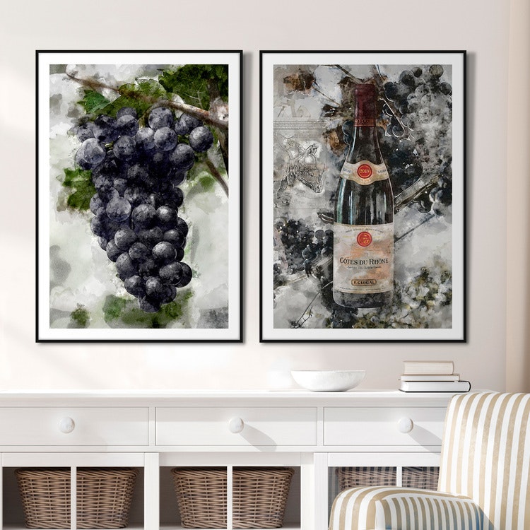 Gallery Wall Wine & Grapes inspiration