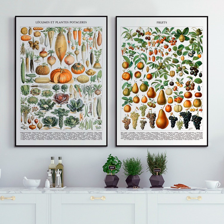 Gallery Wall Fruits & Vegetables – Fine Art Prints