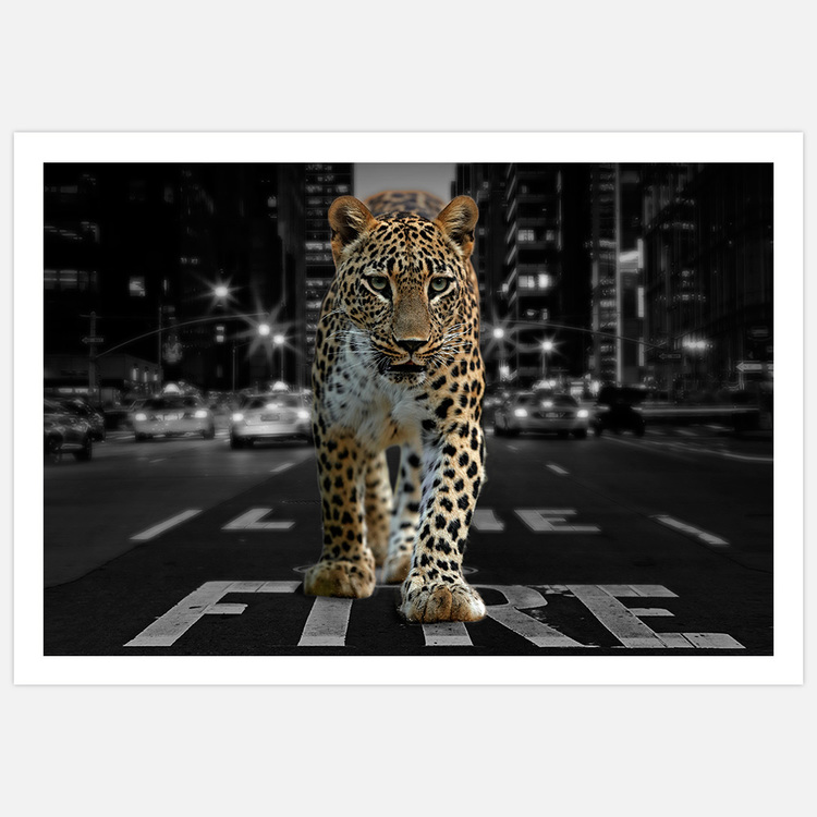 Gallery Wall City Leopard – Fine Art Print