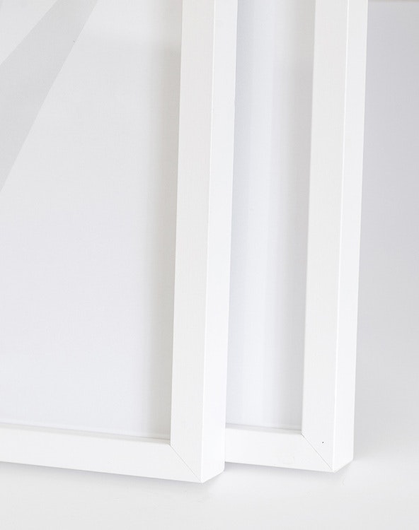 White wood frame 40x50 cm – 16x20 in – 12x22 mm
