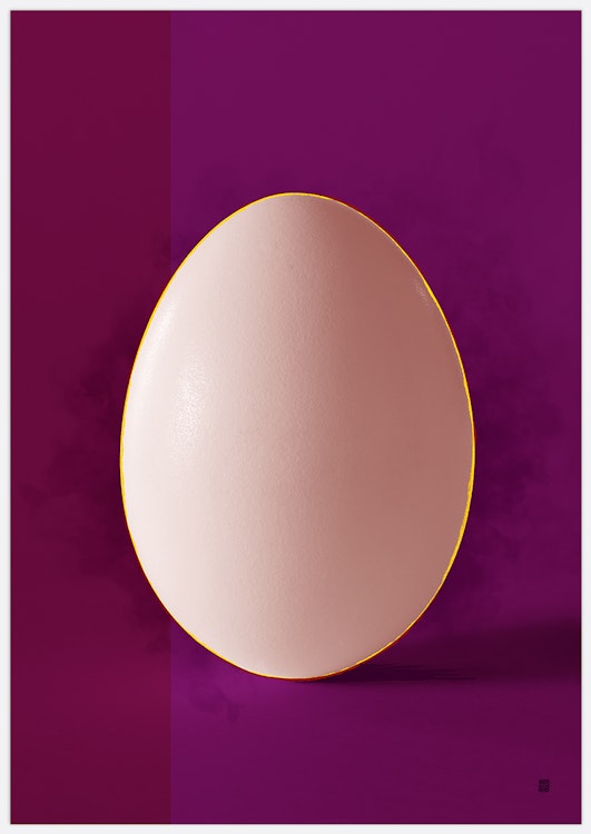 Egg Purple Art Print