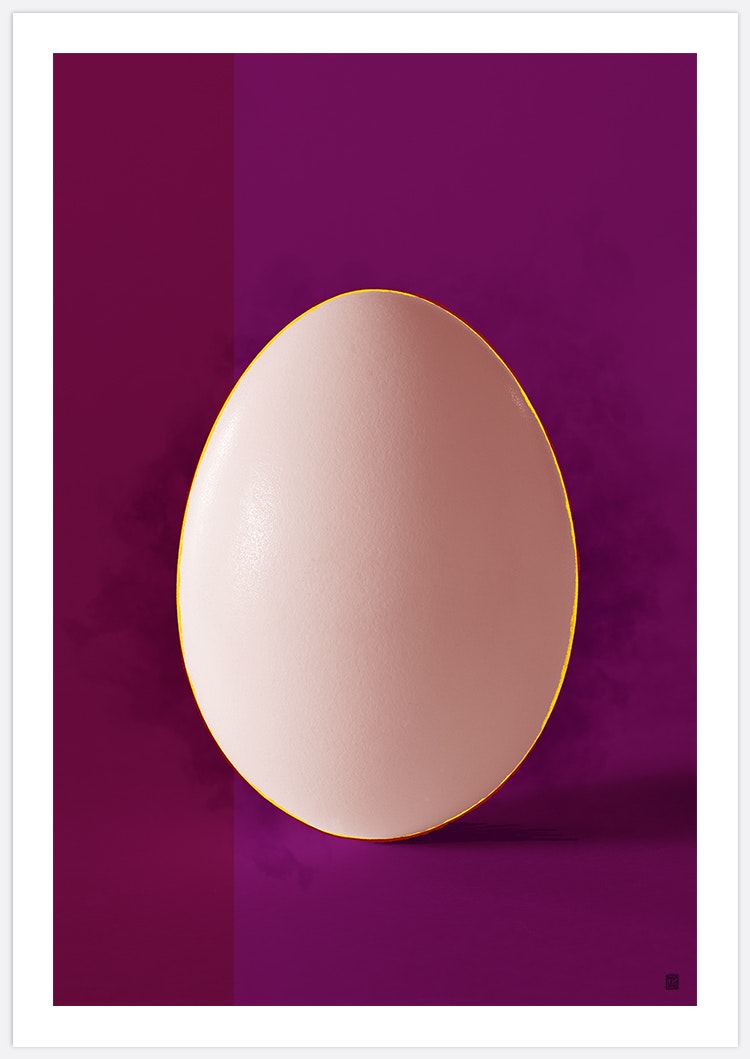 Egg Purple Art Print