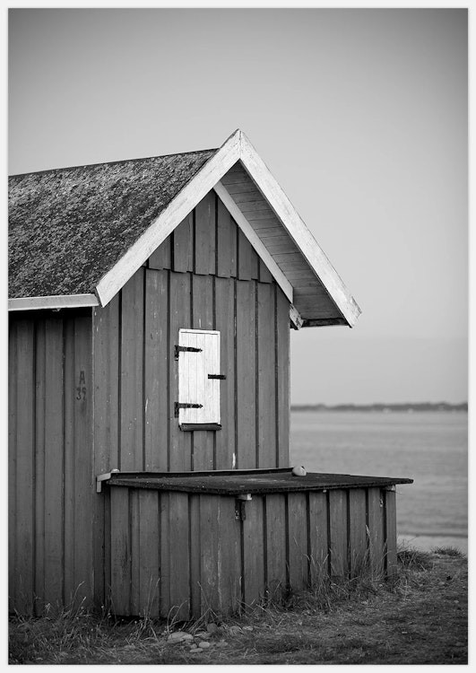 Shed by the sea Art Print