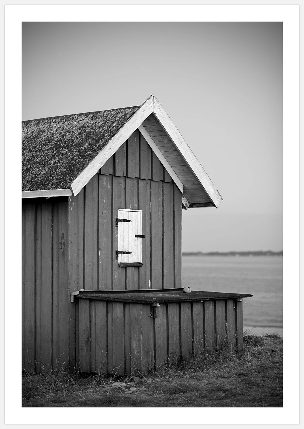 Shed by the sea Art Print