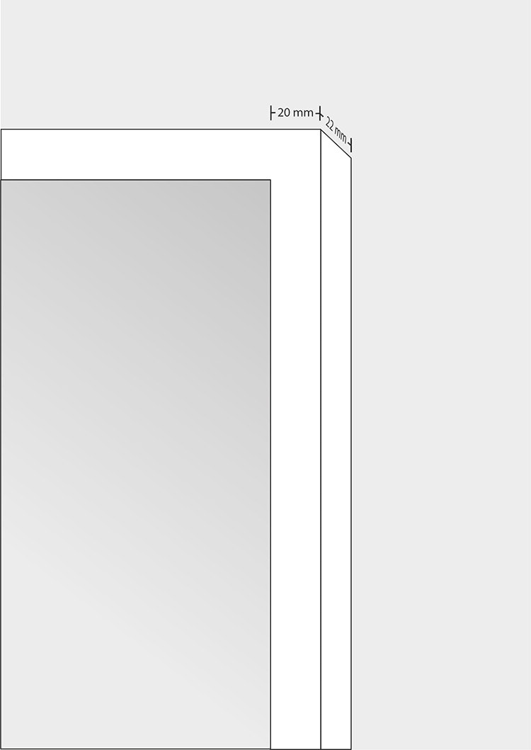 Oak frame – width 20 mm (0,79in)