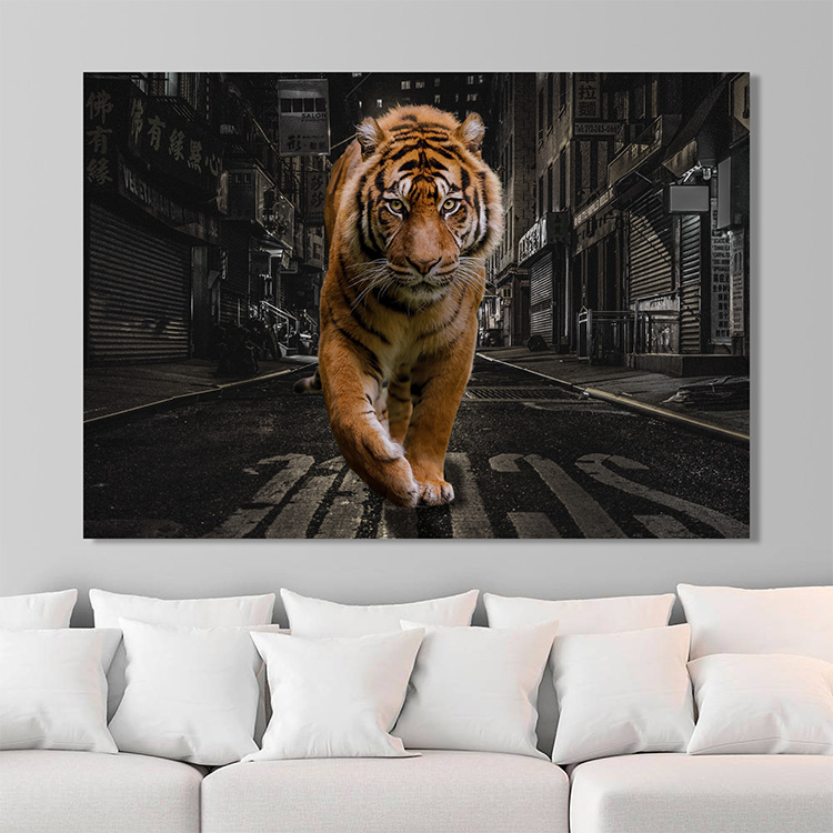 City Tiger Canvas Print