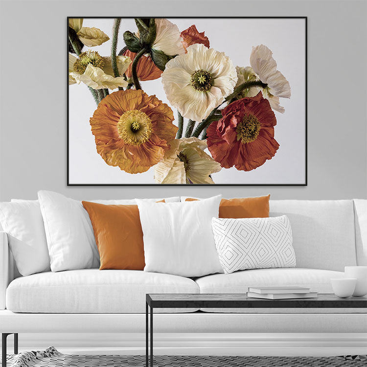 Gallery Wall Light Coloured Poppies – Fine Art Print