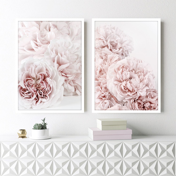 Gallery Wall Pink Roses – Fine Art Prints