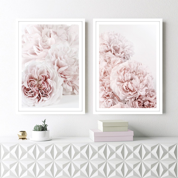 Gallery Wall Pink Roses – Fine Art Prints