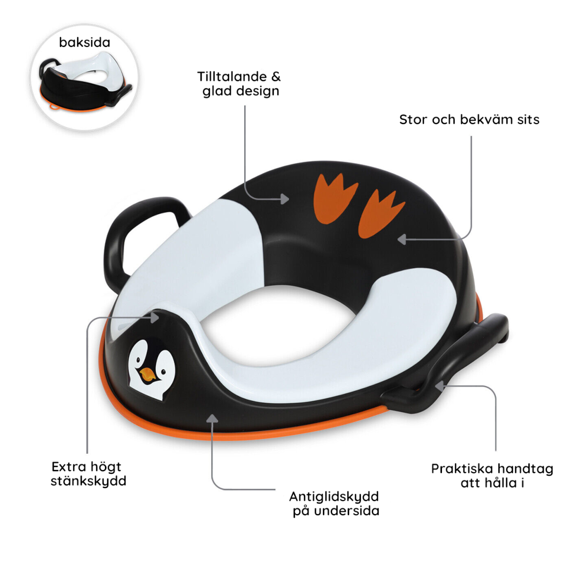 Toasits för barn – My Carry Potty Pingvin