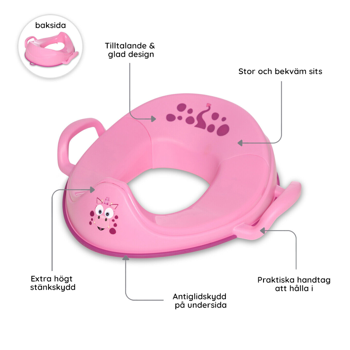 Toaletträningsset My Carry Potty Rosa Drake