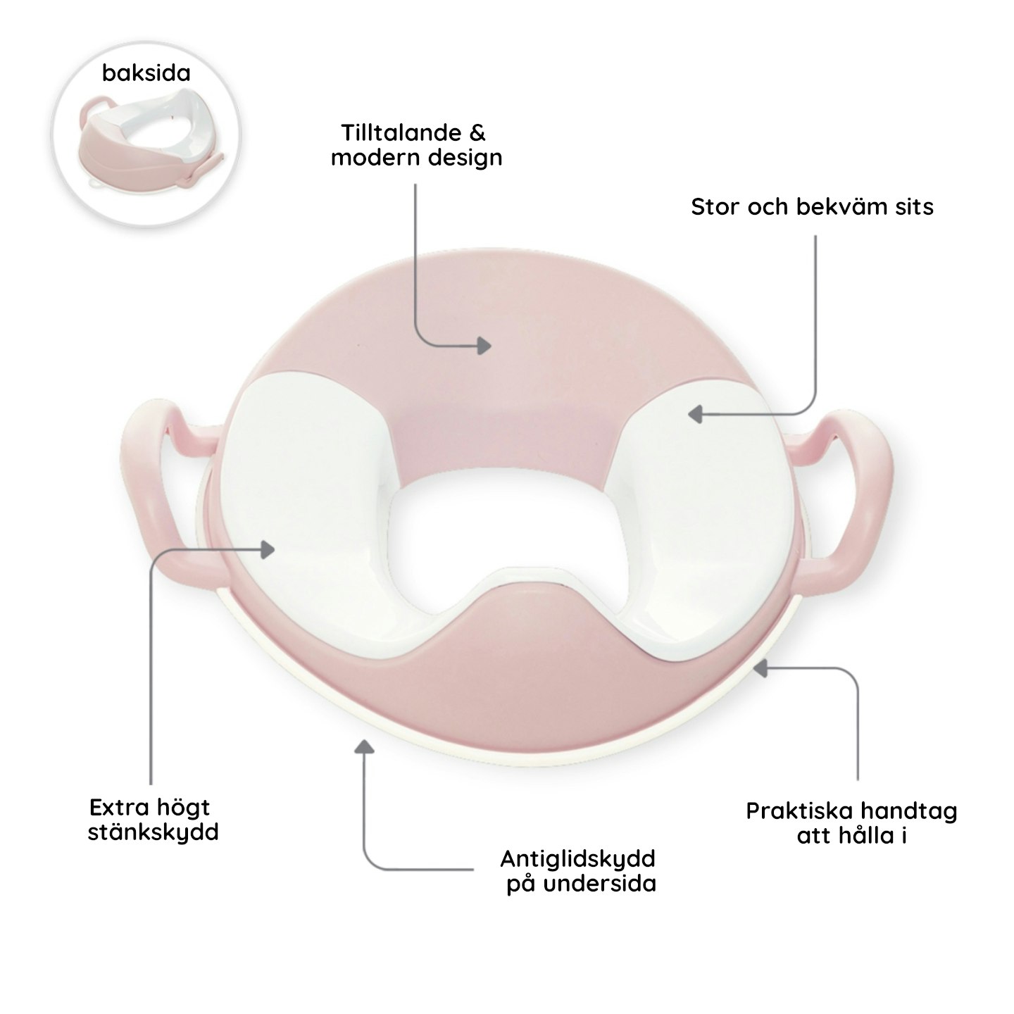 Toalettsits för barn – My Carry Potty Pastellrosa