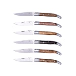 Laguiole fällbara Grillkniv 6st, olika träslag - www.nltrading.se 40268402